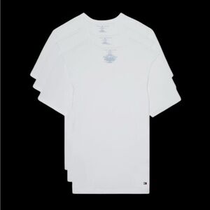 NWT  TOMMY HILFIGER 3PACK CLASSIC FIT SHORT SLEEVE V-NECK T-SHIRTS   SIZ…